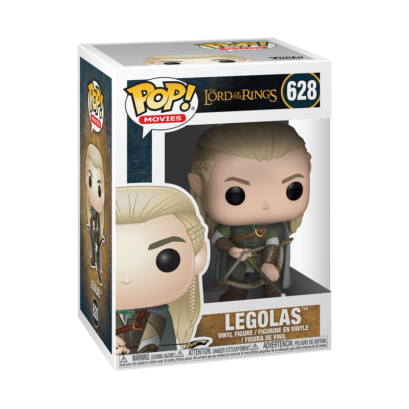 Boxed Funko Pop! vinyl figure of Legolas in elf outfit, 628 label