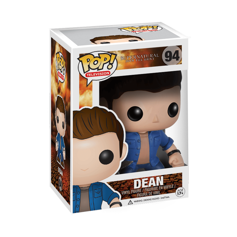 Funko Pop! vinyl figure packaging with 'Supernatural' character on a white background