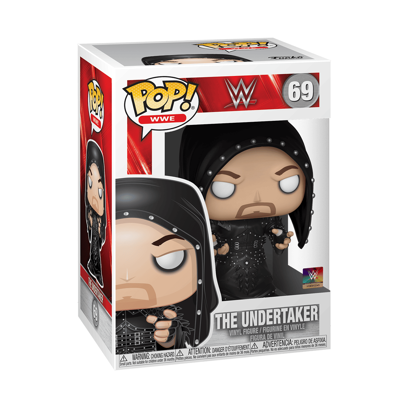 Funko Pop! WWE Undertaker hooded vinyl figure in retail box, #69