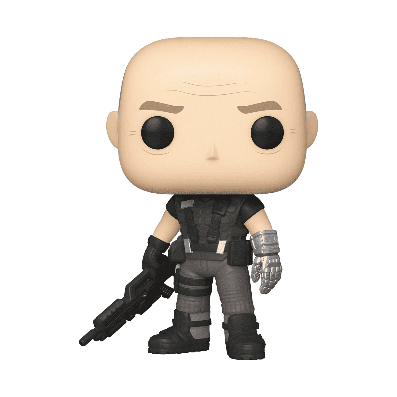 Funko Pop! Jean Rasczak vinyl figure in gray armor, holding a black rifle