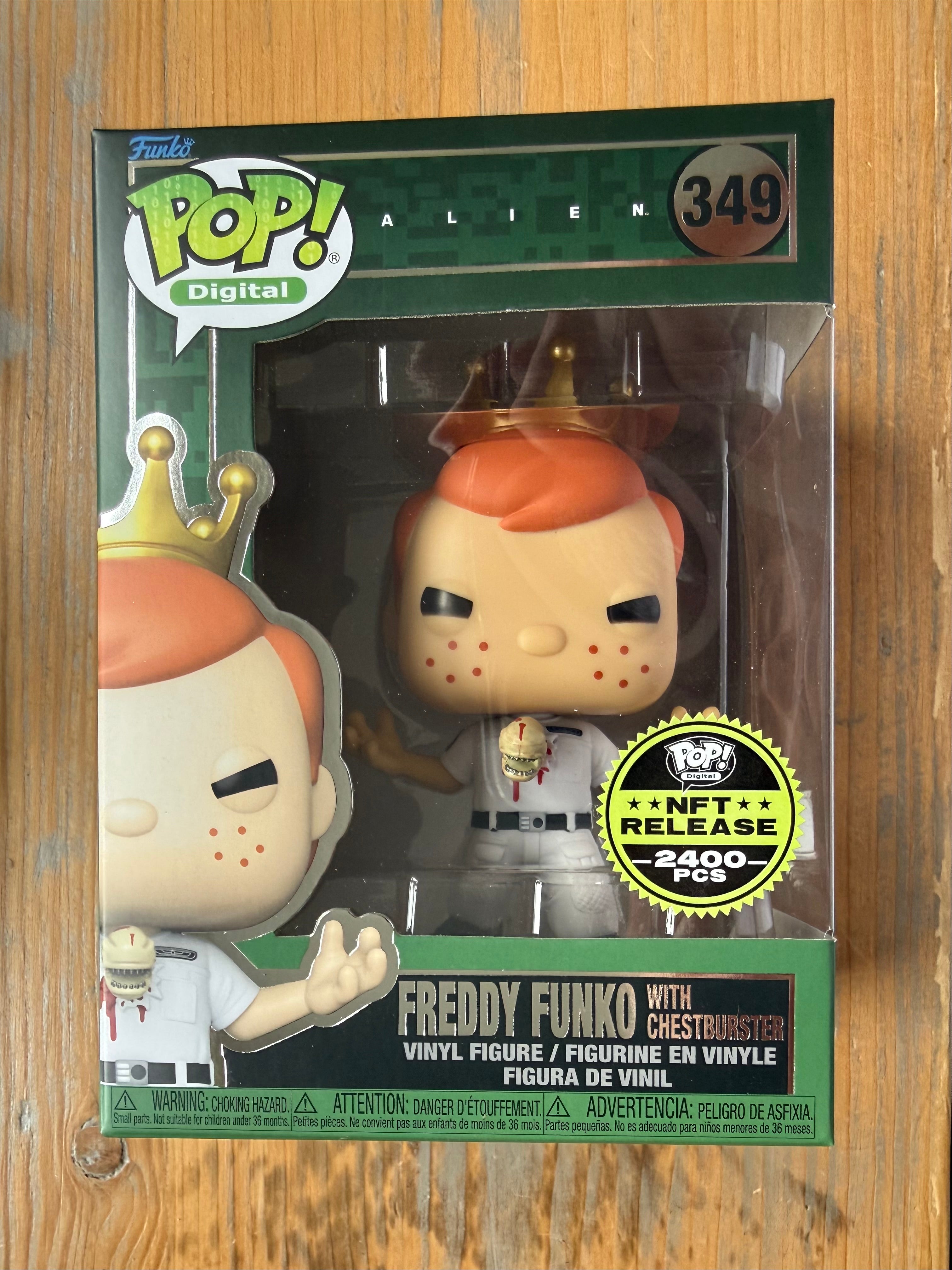 Funko Pop! Digital Freddy Funko with Chestburster figure in retail box, #349