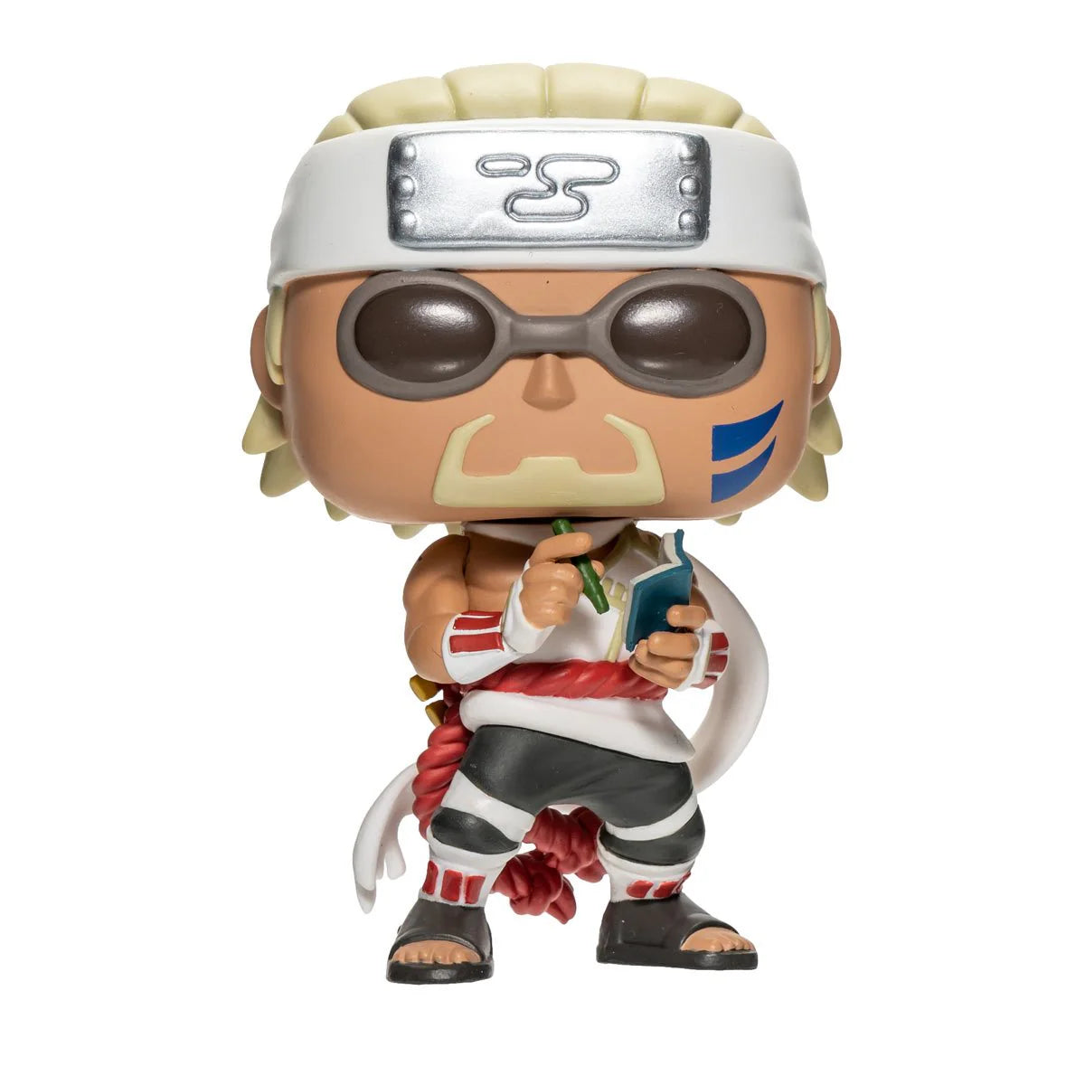 Vinyl collectible character figure with headband, goggles, and holding a small tool.