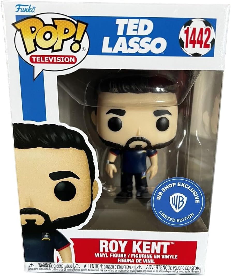 Roy Kent Funko Pop! vinyl figure in box, dark beard, blue coach outfit