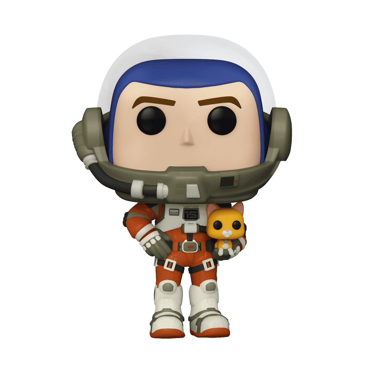 Buzz Lightyear XL-15 vinyl figure in space suit holding Sox plush