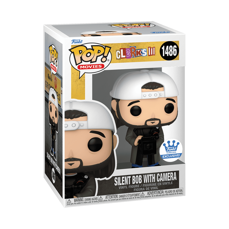 Funko Pop Movies vinyl figure of Silent Bob holding a camera, boxed special edition