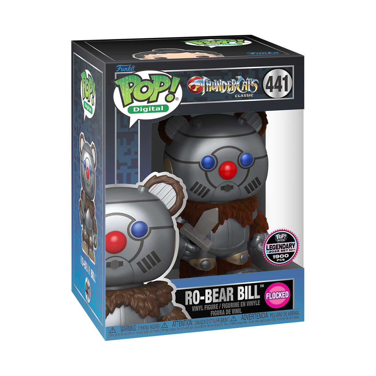 Ro-Bear Bill vinyl figure in Funko Pop! Digital box, gray bear face, #441.