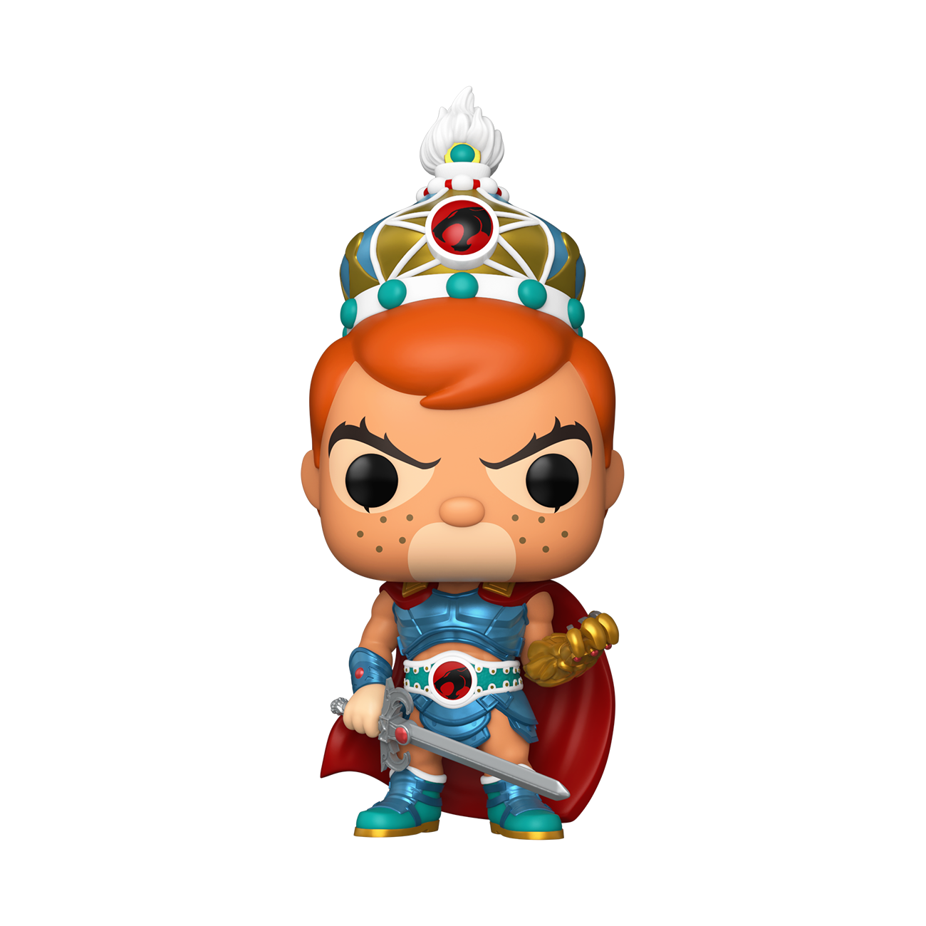 Funko Pop! Digital Thundercats figure with orange face and red crown holding sword