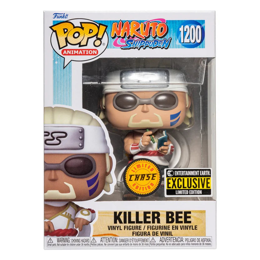 Boxed vinyl collectible character figure labeled Naruto Shippuden Killer Bee, Chase Exclusive.