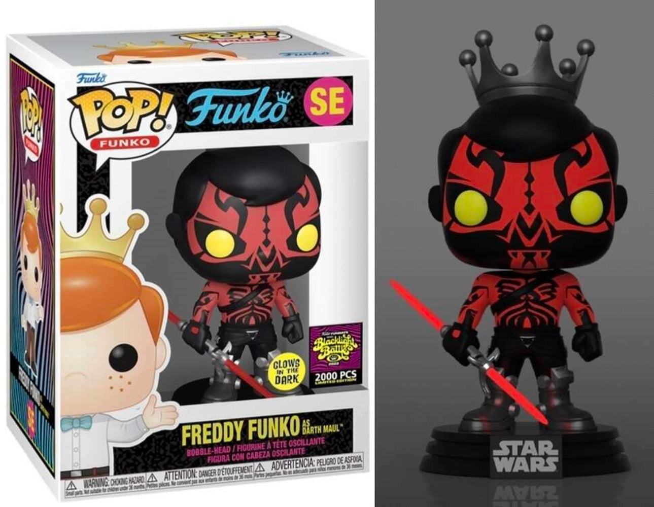 Freddy Funko as Han Solo Funko Pop high quality Fundays Blacklight Battle 3000 Star Wars