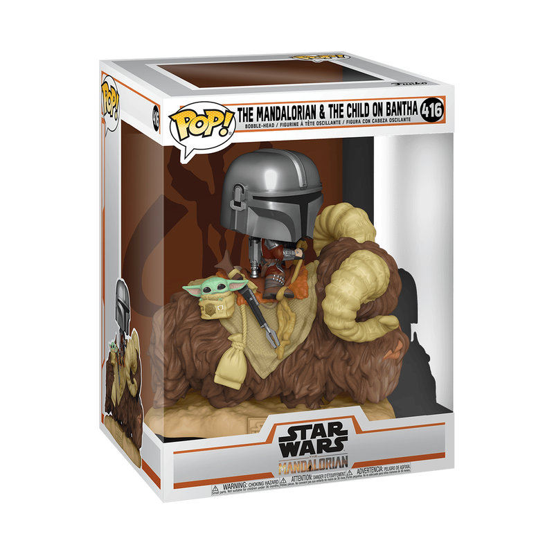 Funko Pop! Deluxe Star Wars: The Mandalorian - The Mandalorian & The Child on Bantha #416