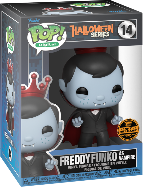Funko Pop! Digital: Halloween Series: Freddy Funko as Vampire - NFT Release 1800 PCS