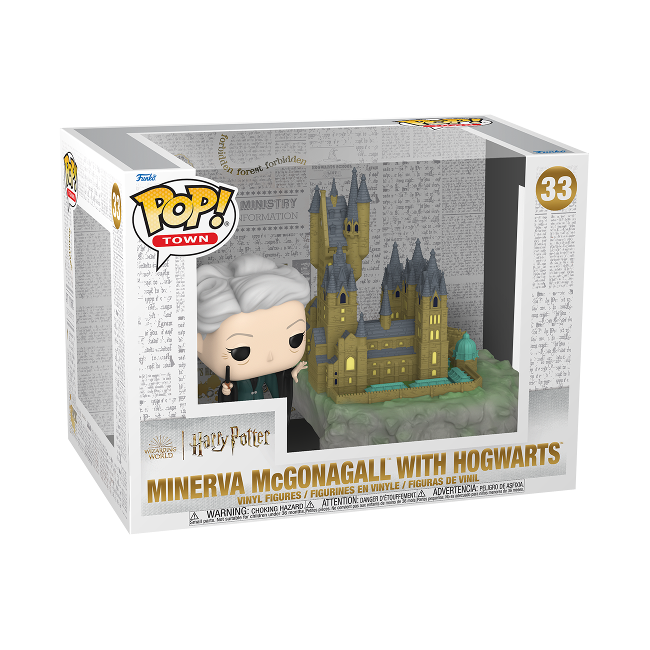 Funko Pop! Town: Harry Potter - Minerva McGonagall with Hogwarts #33 boxed