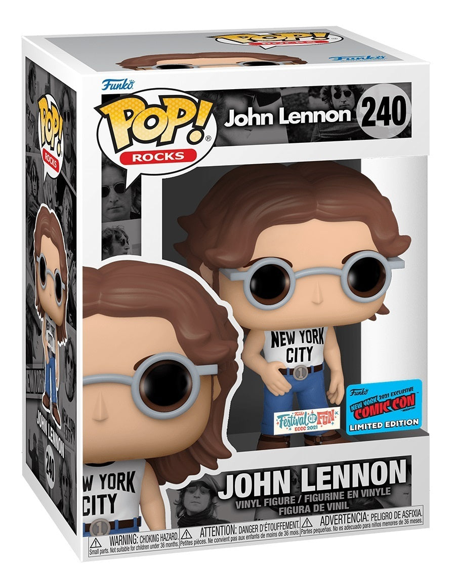 Funko Pop! vinyl figure box, New York City vest character with round glasses