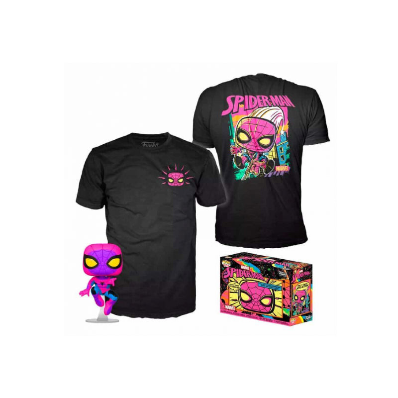 Funko Pop! & Tee - Marvel - Spider-man Blacklight