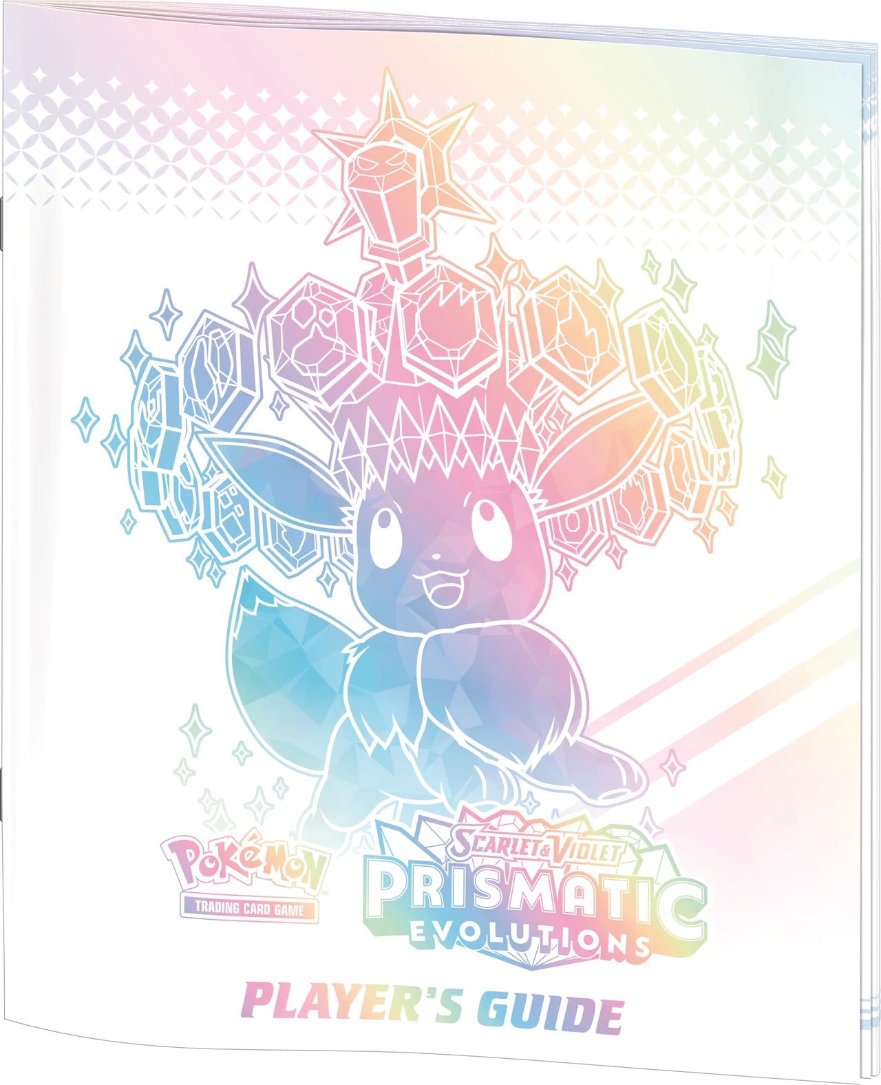 Pokémon TCG Prismatic Evolutions Player's Guide cover with Pokémon silhouette art