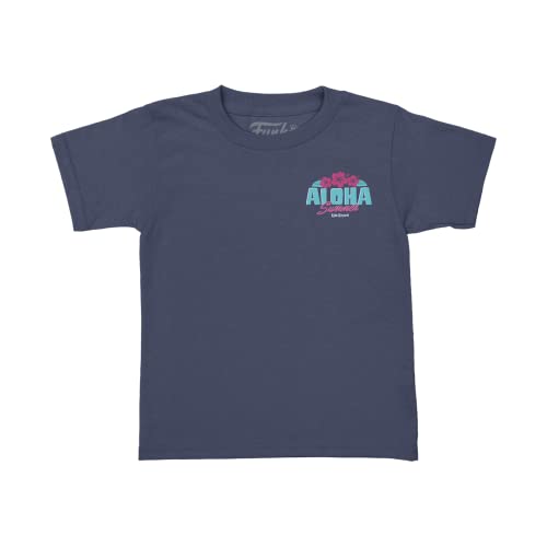 Kids navy Stitch T-shirt with small “Aloha Summer” chest logo