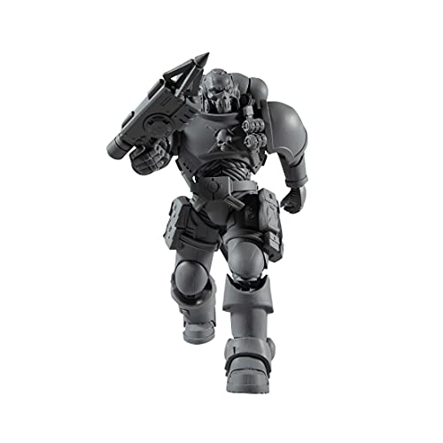McFarlane Space Marine Reiver 7in figure, dark gray armor, aiming a large rifle