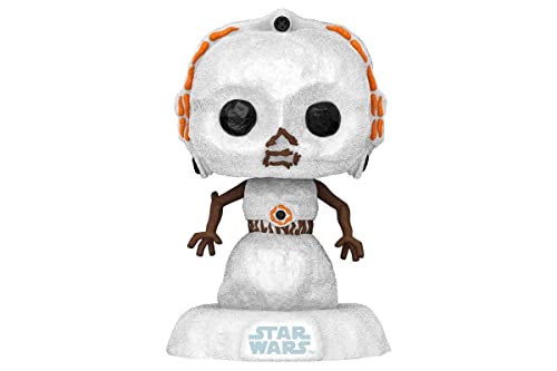 Funko Pop! Star Wars C-3PO snowman collectible figure, white head with orange trim