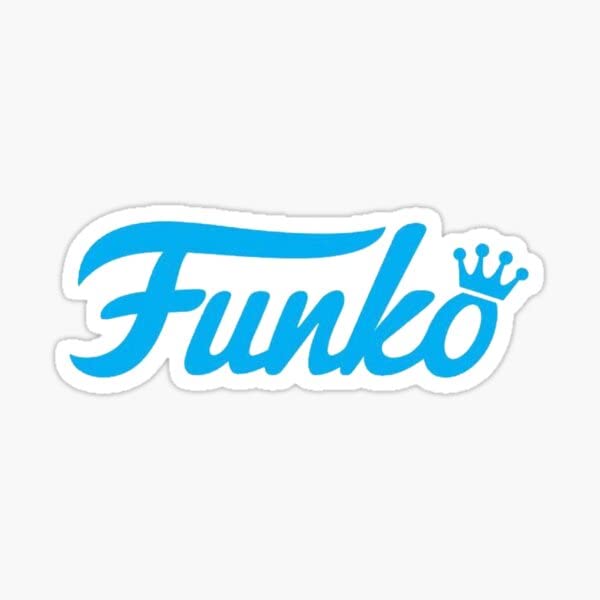 Funko logo with blue script and crown icon