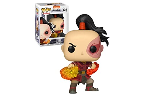 Pop! Zuko collectible figure, standing in red-and-yellow outfit with box packaging
