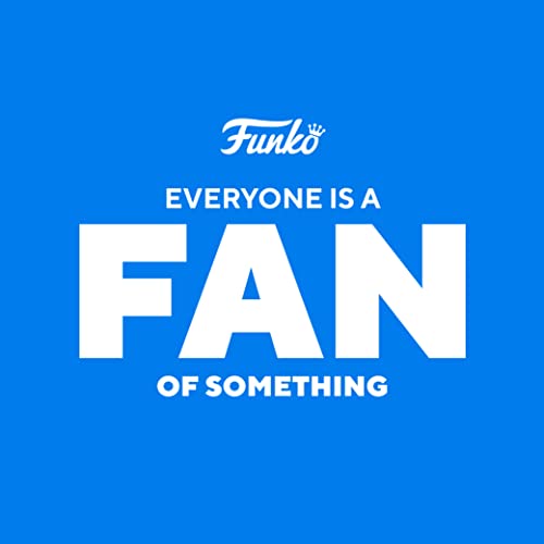 Funko fan slogan graphic on blue background reading “EVERYONE IS A FAN”
