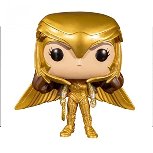 Wonder Woman metallic gold vinyl figure with helmet and winged armor shoulders