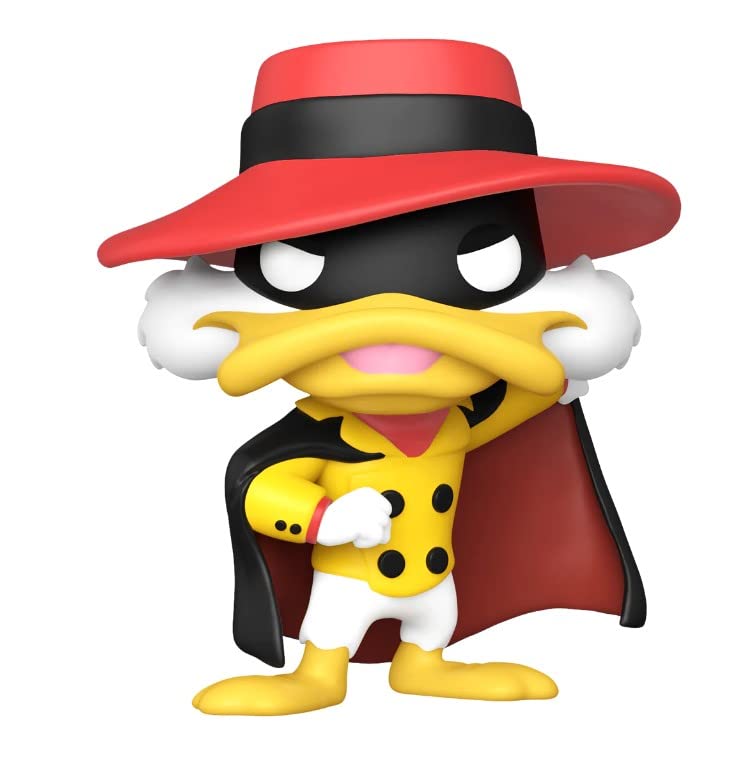 Vinyl collectible figure with red hat, black mask, and yellow beak