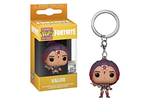 Funko POP! keychain with Valor charm and metal keyring, multicolour