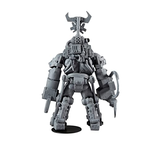 Warhammer Ork Meganob action figure full-body back view with mounted accessories