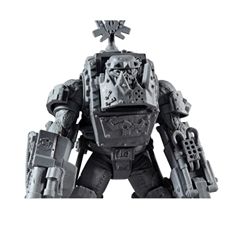 Warhammer Ork Meganob action figure close-up front view with spiked armored chest