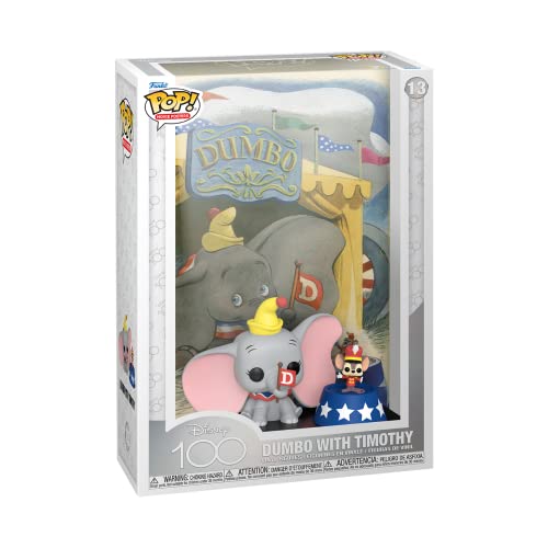Funko Pop in box of Dumbo with Timothy, poster-style backdrop and characters