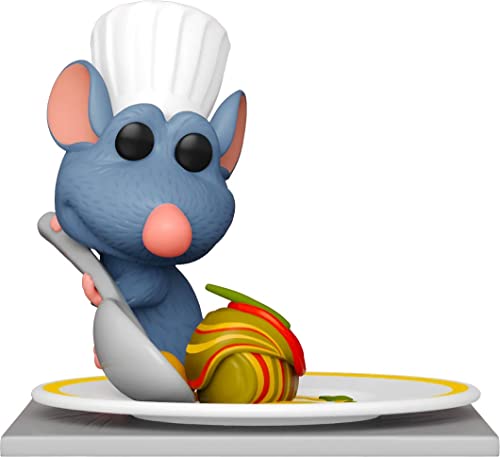 Deluxe vinyl figurine Remy in white chef hat holding spoon, seated on a plate