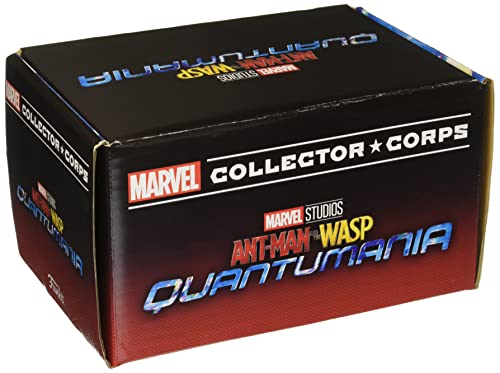 Black Marvel Collector Corps box with Ant-Man and the Wasp Quantumania graphics