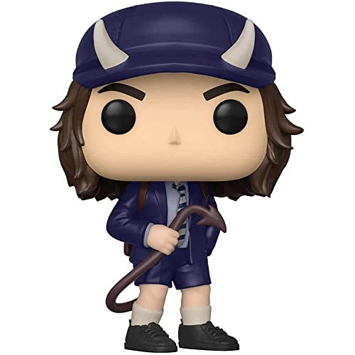 Collectible vinyl figure with dark hair, blue cap and jacket, holding a guitar