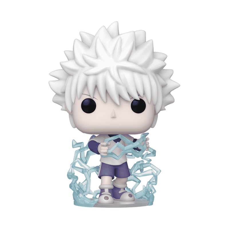 Glow-in-the-dark vinyl figurine of Killua Zoldyck with blue aura effects