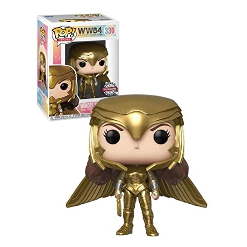 Funko Pop! Wonder Woman metallic gold vinyl figure with winged armor, in retail box