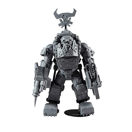 Warhammer Ork Meganob action figure full-body front view with armored legs and weapons