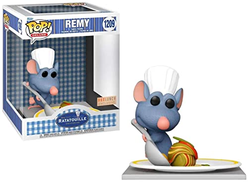 Deluxe vinyl figurine of Remy in chef hat holding a spoon, on a plate
