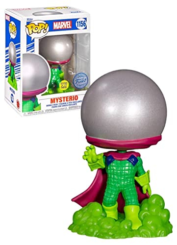 Glow-in-the-dark action figure with silver helmet, green suit, magenta cape, green base