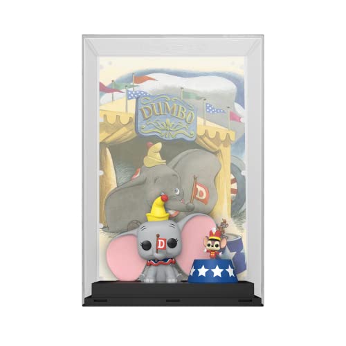 Funko Pop in box of Dumbo with Timothy, poster-style art visible through window
