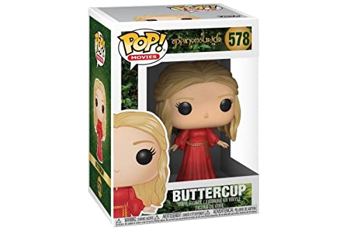 Vinyl collectible figure and box, featuring blonde character in a red gown with black eyes