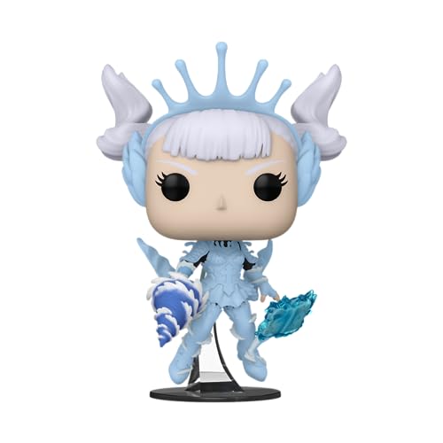Noelle vinyl figure with light skin, white hair, blue armor, and blue cape