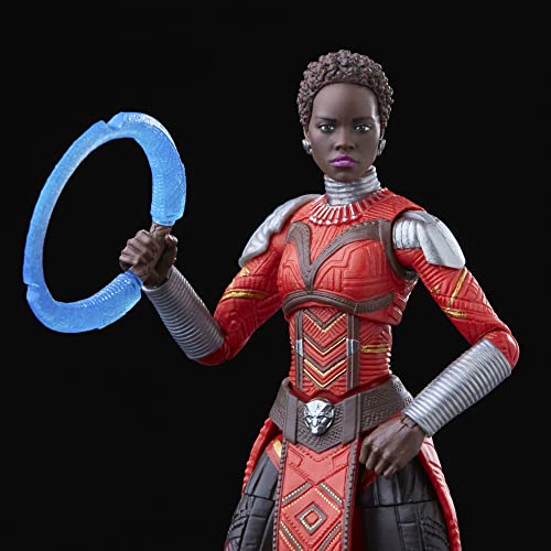 Character action figure holding a blue energy ring, red armor-style suit and boots