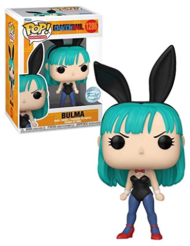 Bulma bunny vinyl figure with teal bob hair, black ears, standing.