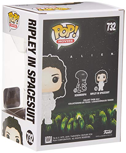 Boxed Alien Movies vinyl figure of Ripley in a white spacesuit, with POP! logo.