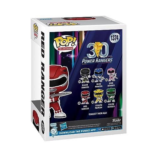 Power Rangers Funko Pop! box back with character lineup
