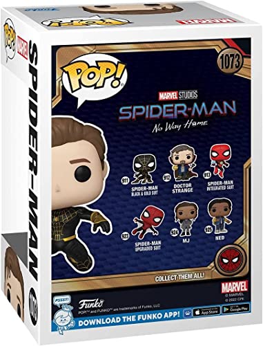 Spider-Man Funko Pop figure box back with character lineup icons