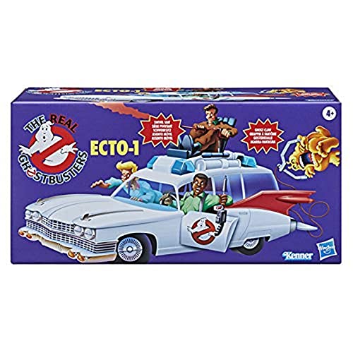 Ghostbusters Ecto-1 toy vehicle in retail box, purple packaging