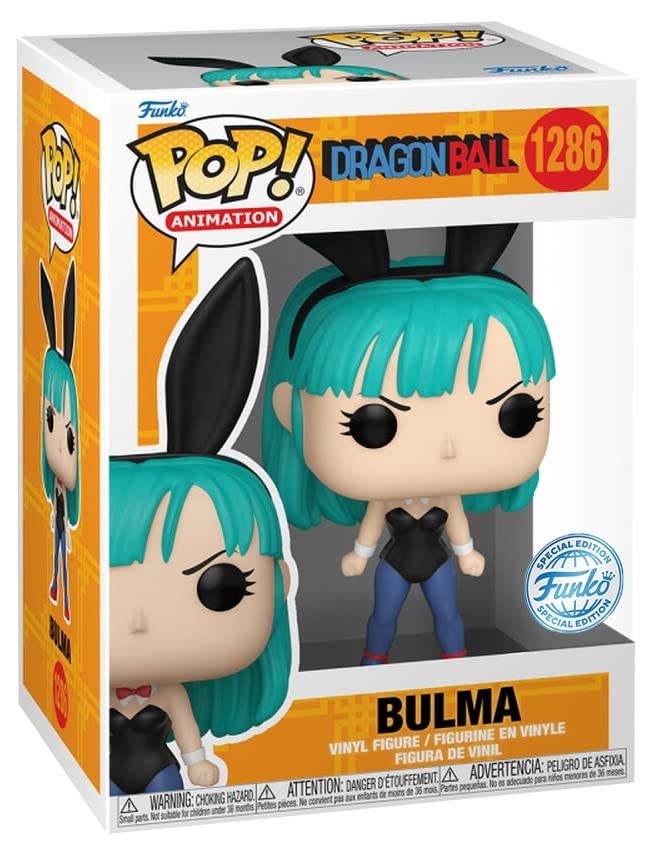 Bulma bunny vinyl figure in box with teal bob hair and black ears.