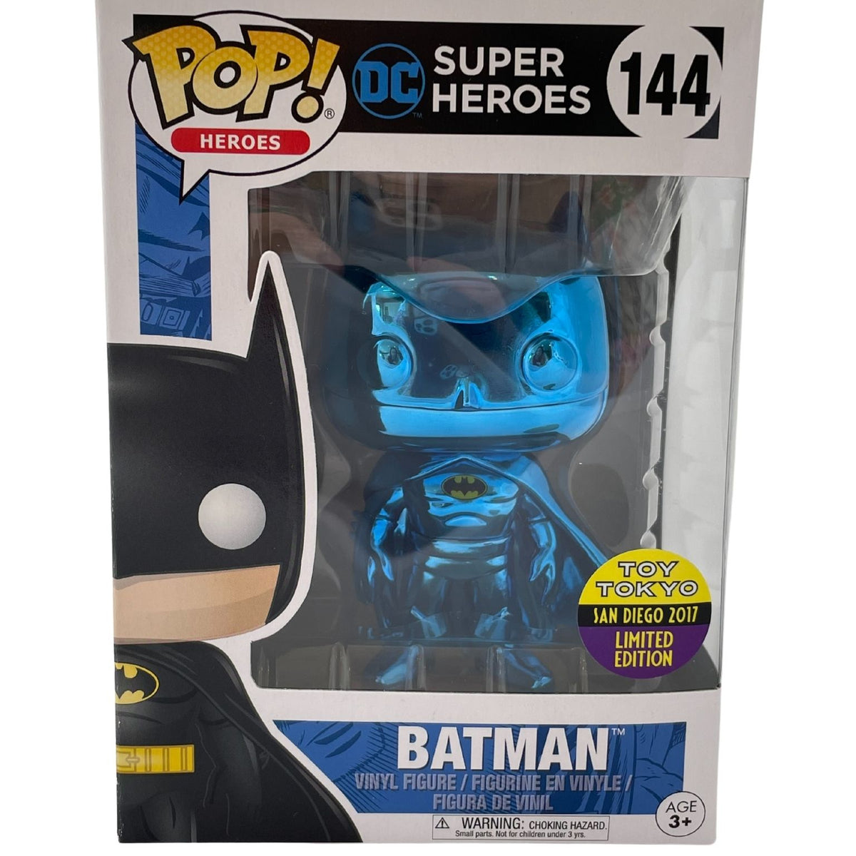 Funko Pop! Heroes: DC Super Heroes Batman (Blue Chrome) #144
